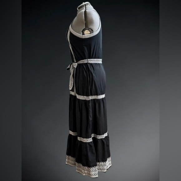 Ecru Hathaway Halter Dress-Black; sz L - Picture 2 of 3